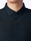 Detailed view of the buttons on the Onyx Loogaroo Gameday Polo, showcasing its refined construction||||Onyx
